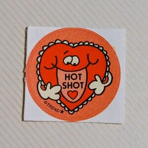 10/$25 Cinnamon Heart "Hotshot" Scratch & Sniff Retro Reward Sticker